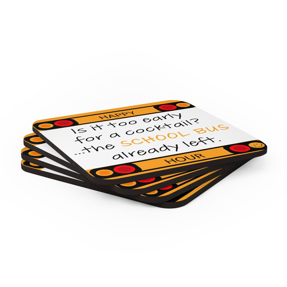 Too Early for a Drink? Corkwood Coaster Set of 4