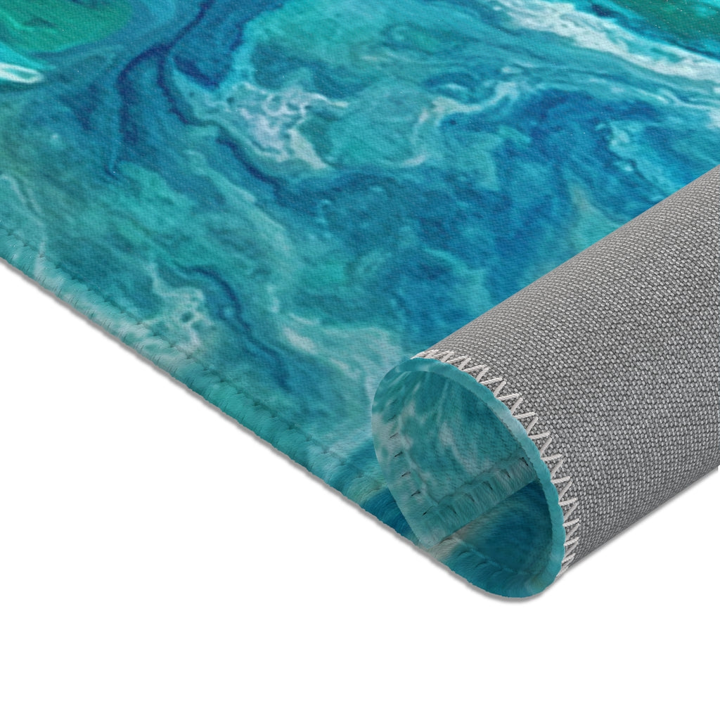 Abstract Landscape Printed Area Rugs