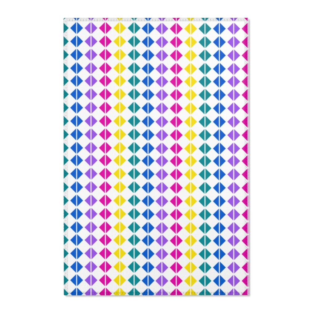 Rainbow Geo Printed Area Rugs