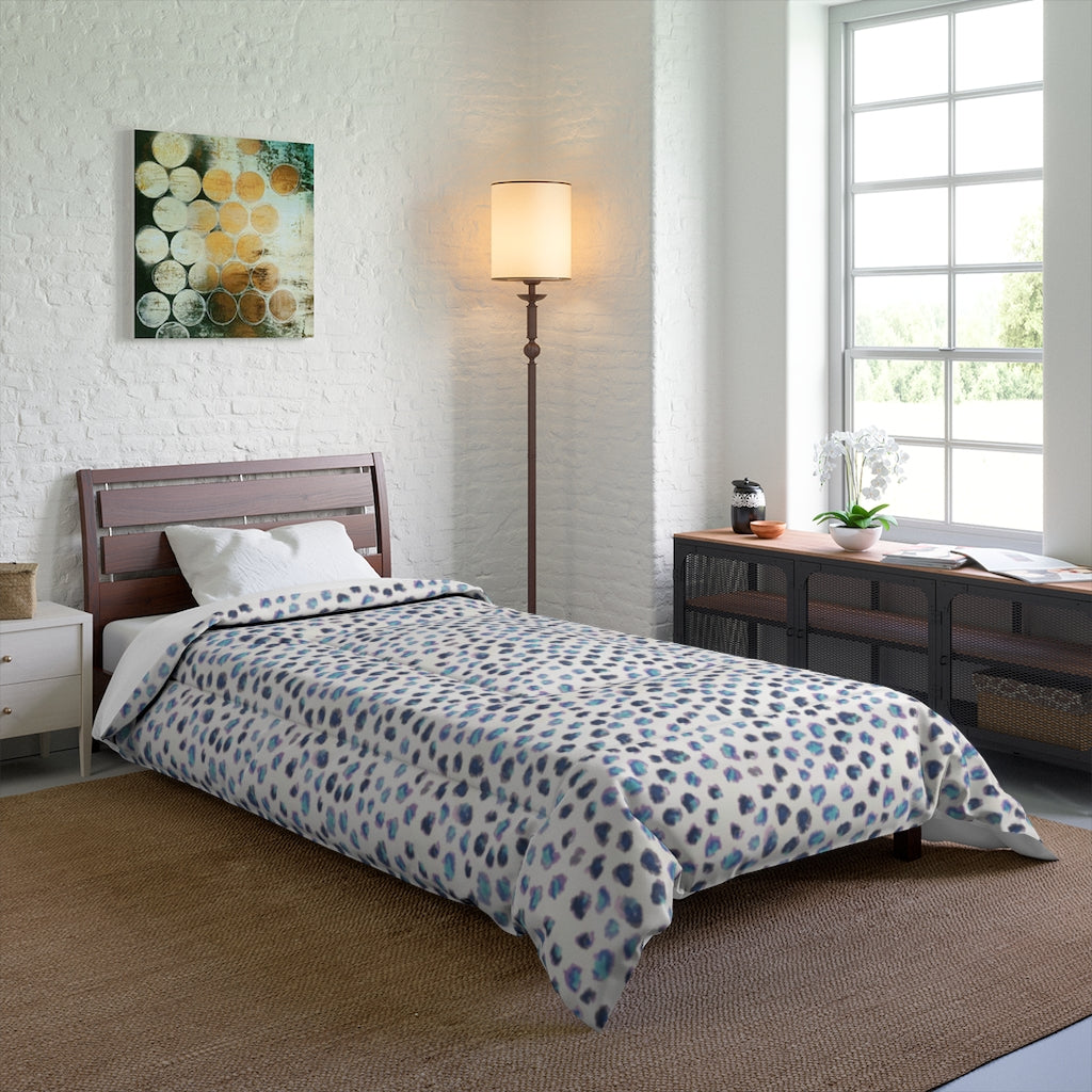 Blue Cheetah Comforter