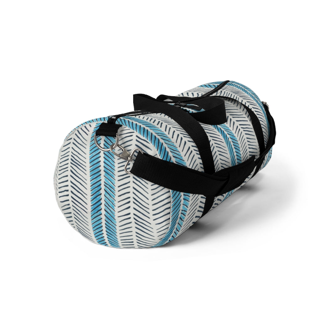 Painted Herringbone Printed Duffel Bag