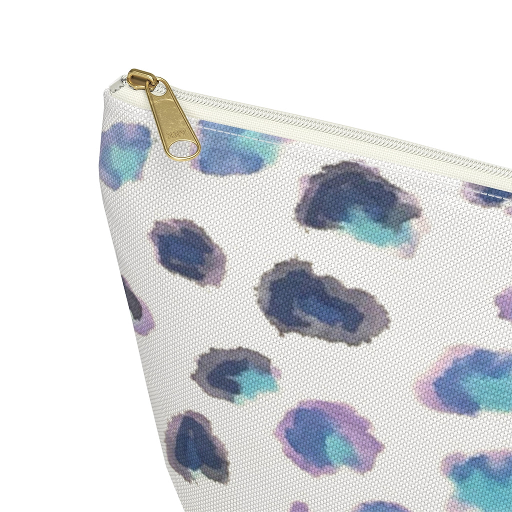Blue Cheetah Accessory Pouch w T-bottom