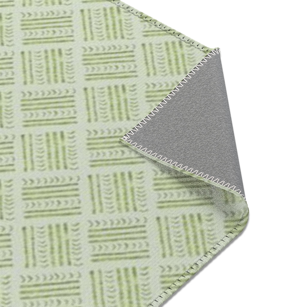 Watercolor Basketweave Printed Area Rugs