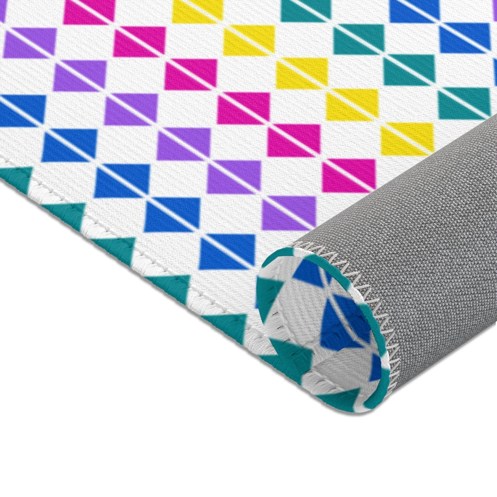 Rainbow Geo Printed Area Rugs
