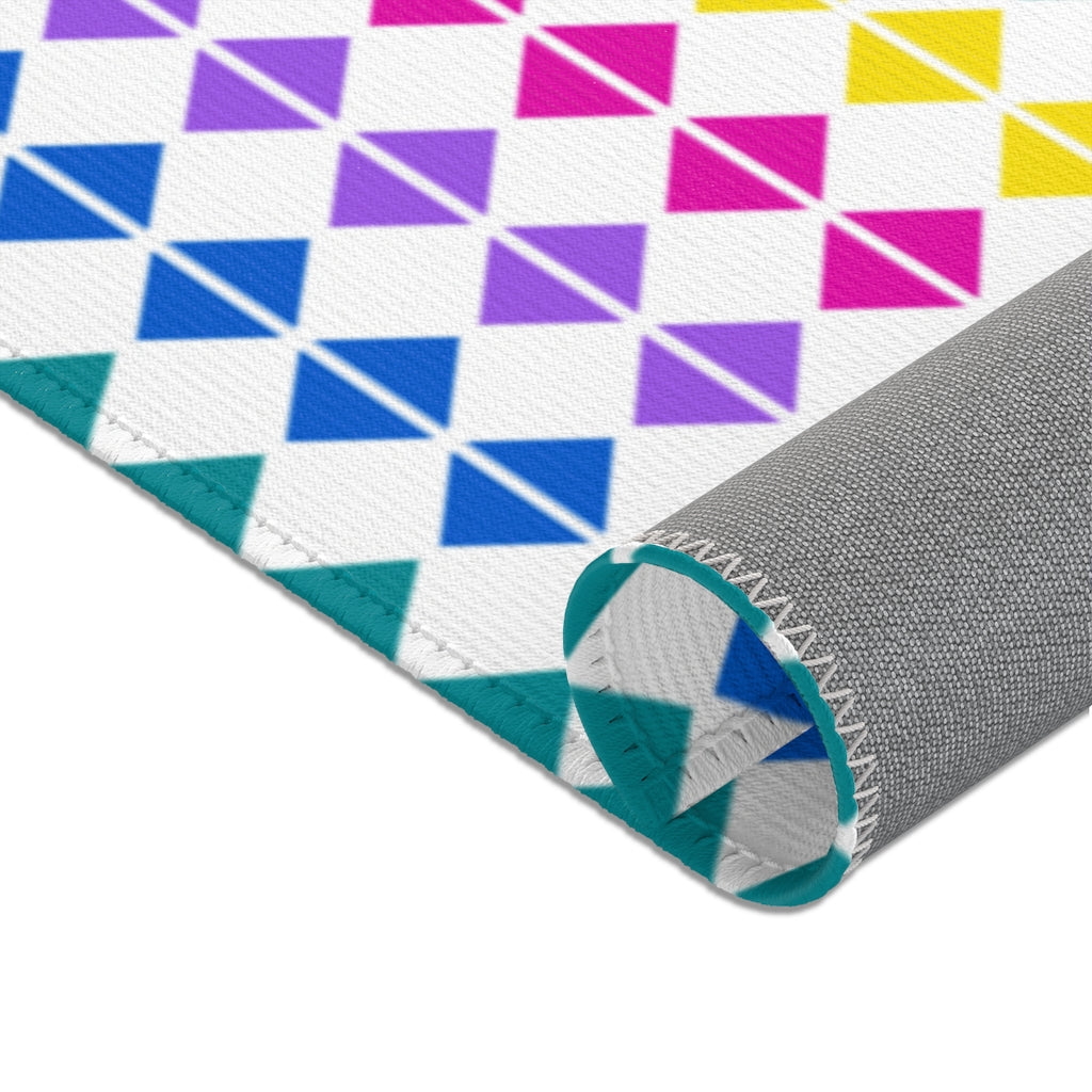 Rainbow Geo Printed Area Rugs