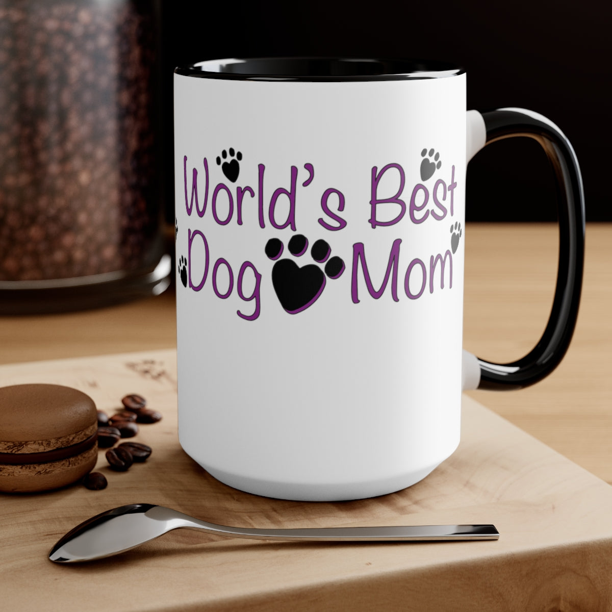 Worlds Best Dog Mom Accent Mug