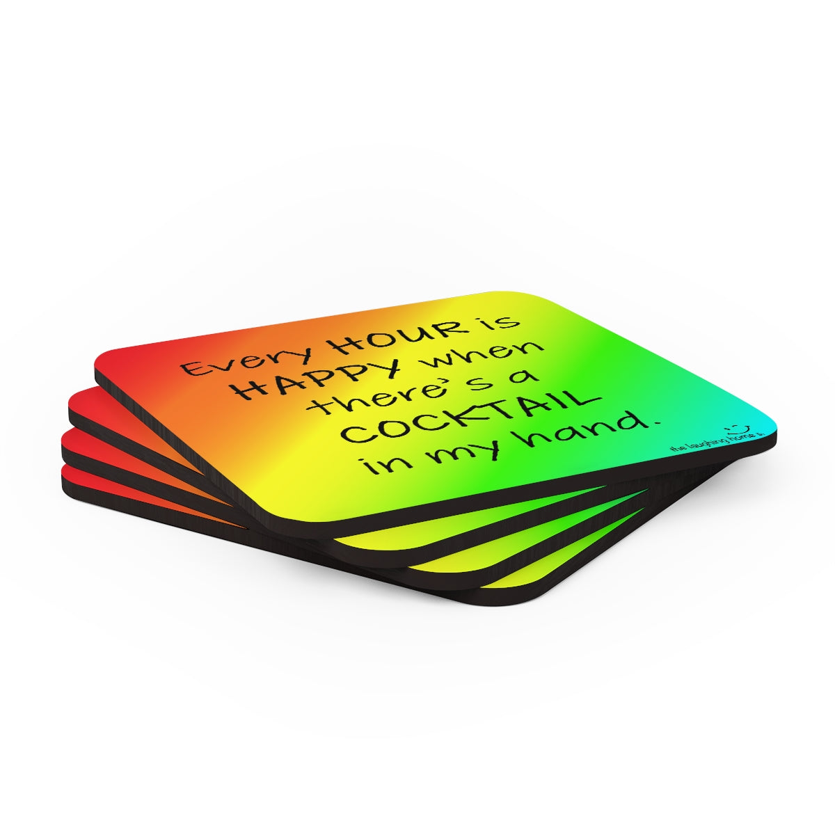 Happy Hour Corkwood Coaster Set of 4