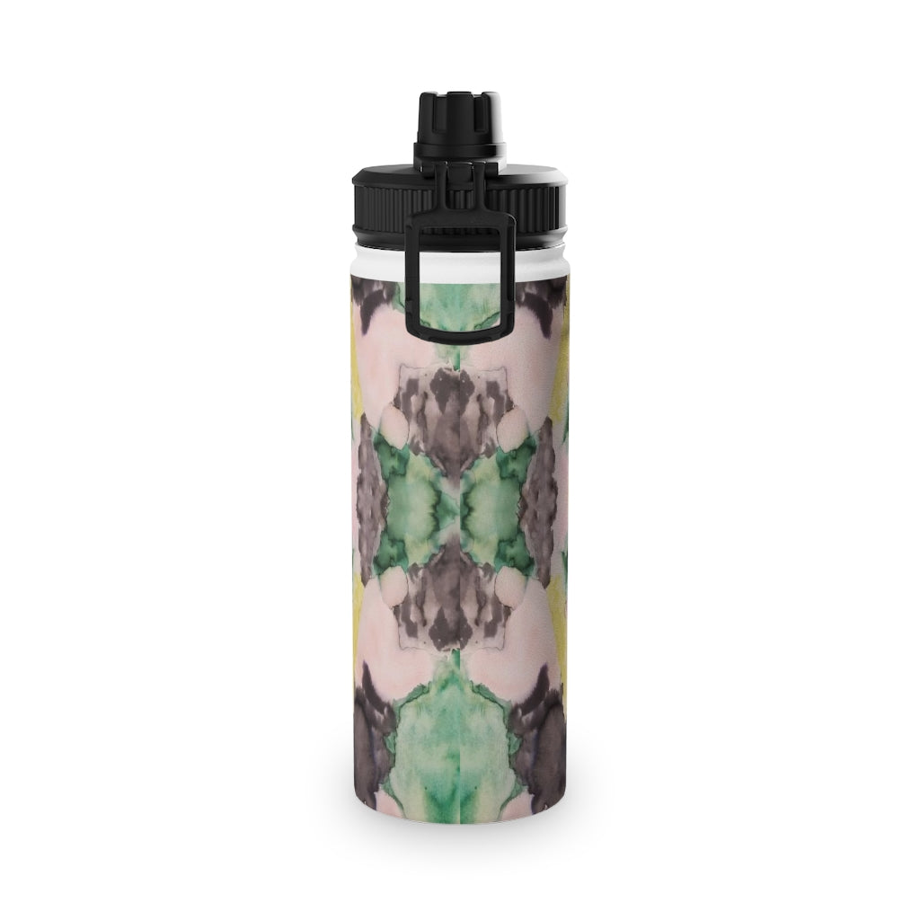 Watercolor Camo Stainless Steel Water Bottle, Sports Lid