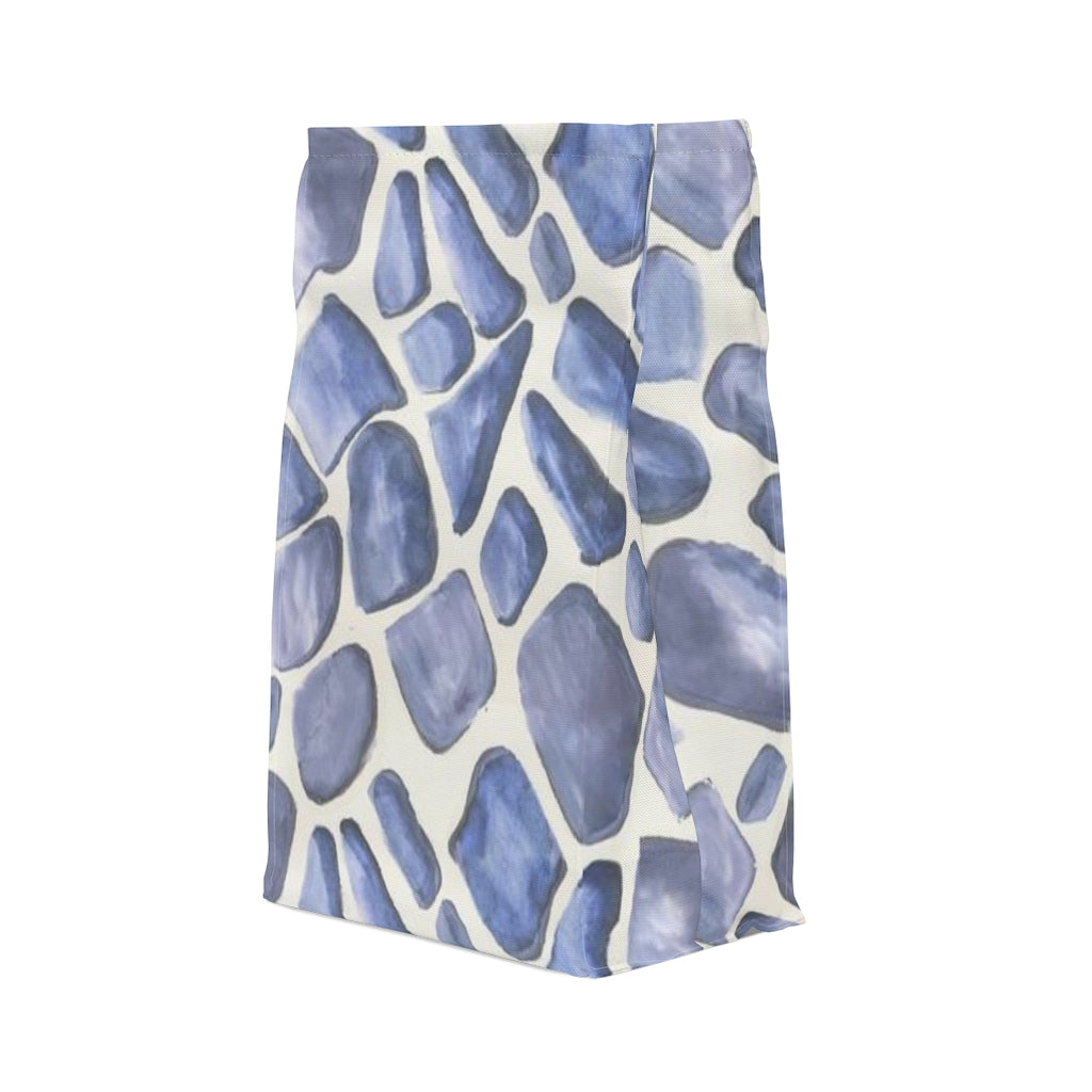 Blue Giraffe Printed Polyester Lunch Bag