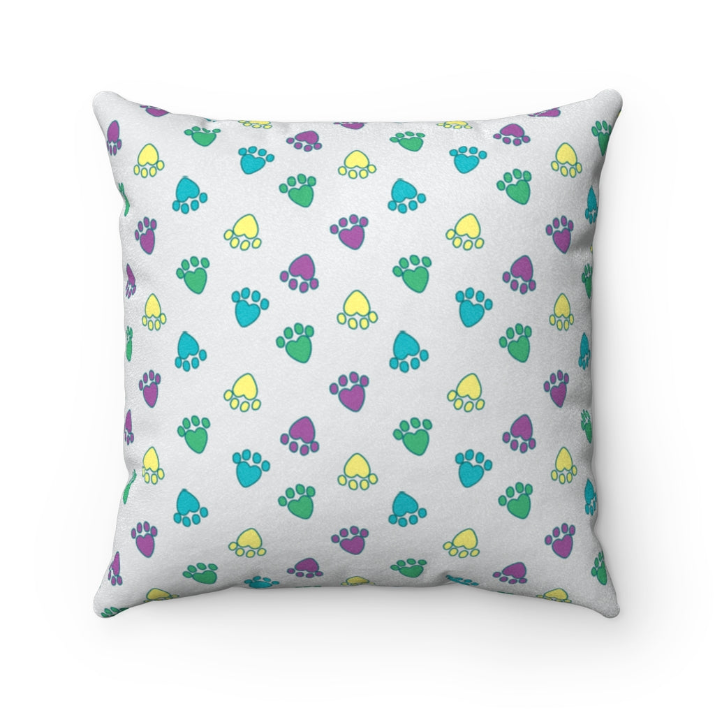 My Kids have Four Paws Faux Suede Square Pillow