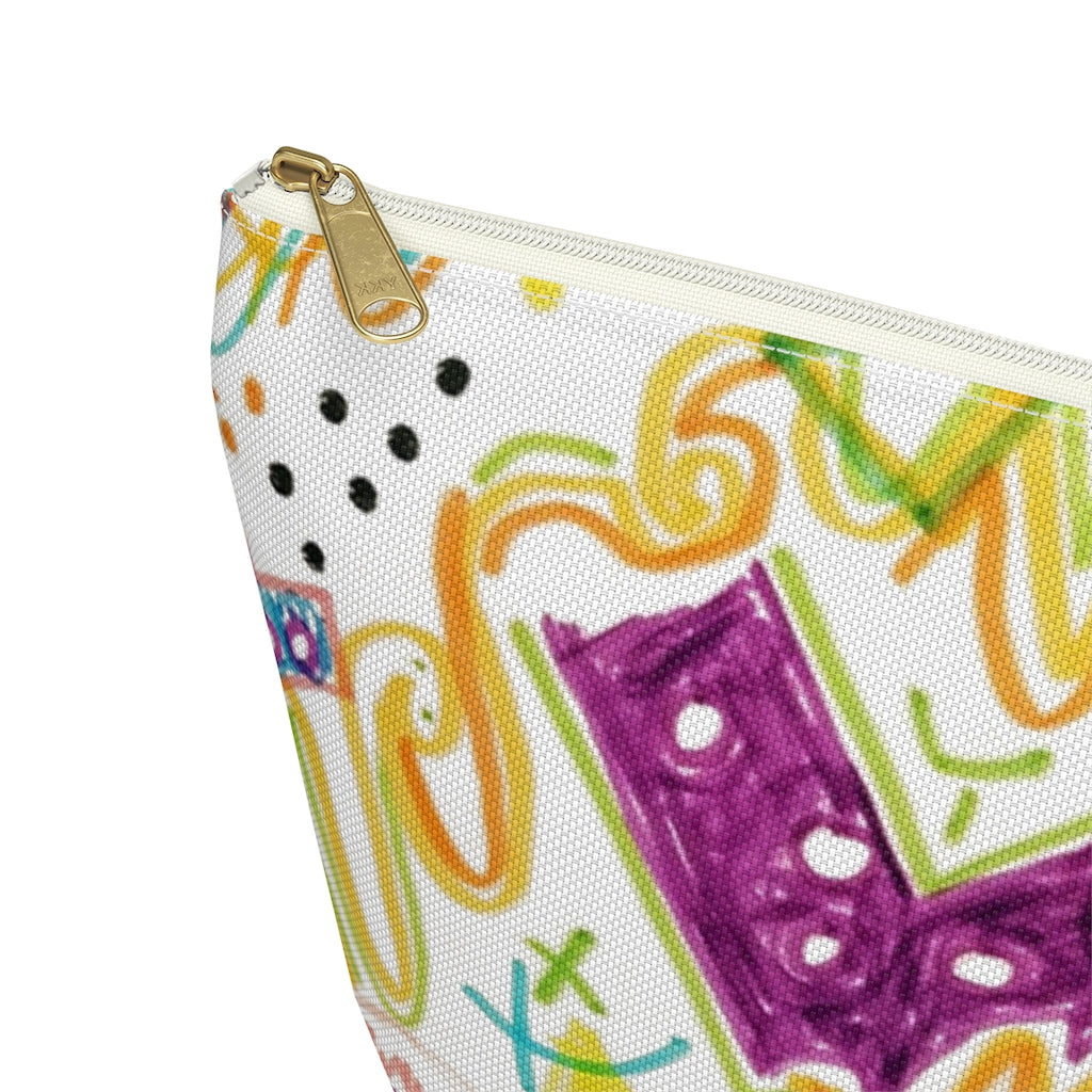 Graffiti Printed Accessory Pouch w T-bottom