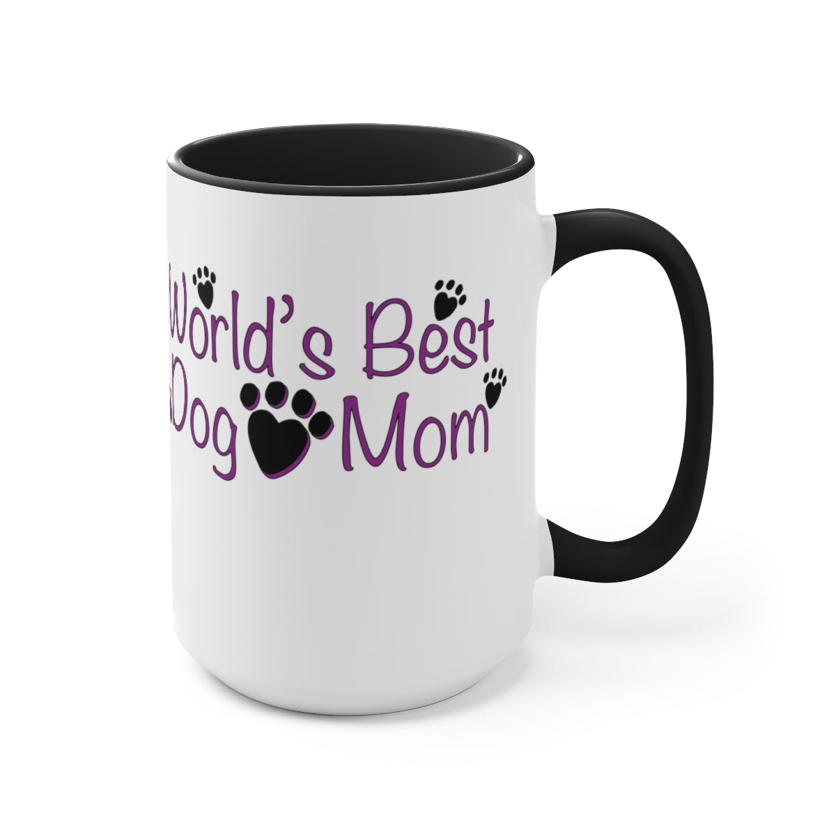 Worlds Best Dog Mom Accent Mug
