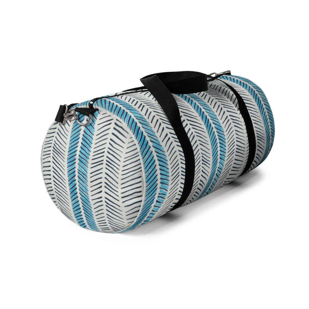 Painted Herringbone Printed Duffel Bag