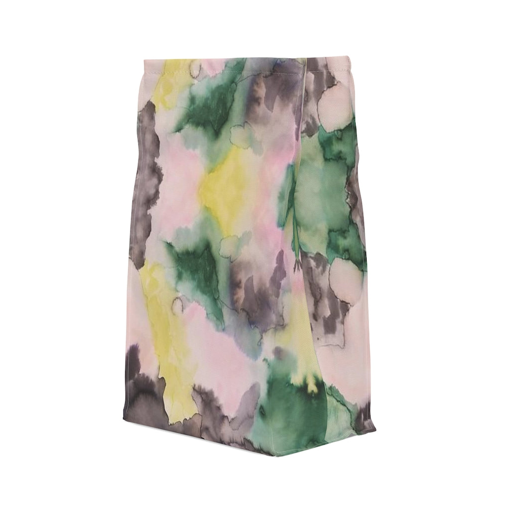 Watercolor Camo Printed Polyester Lunch Bag