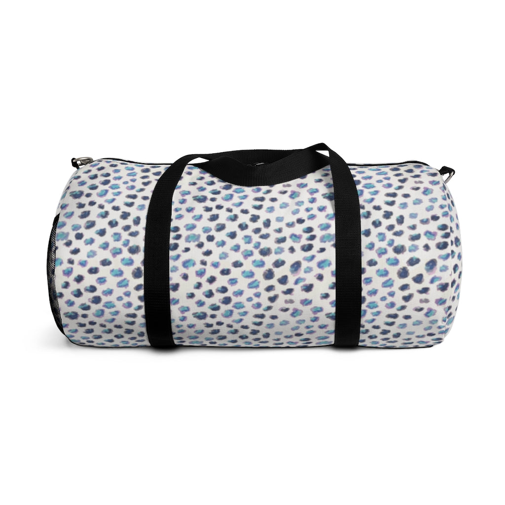 Blue Cheetah Printed Duffel Bag
