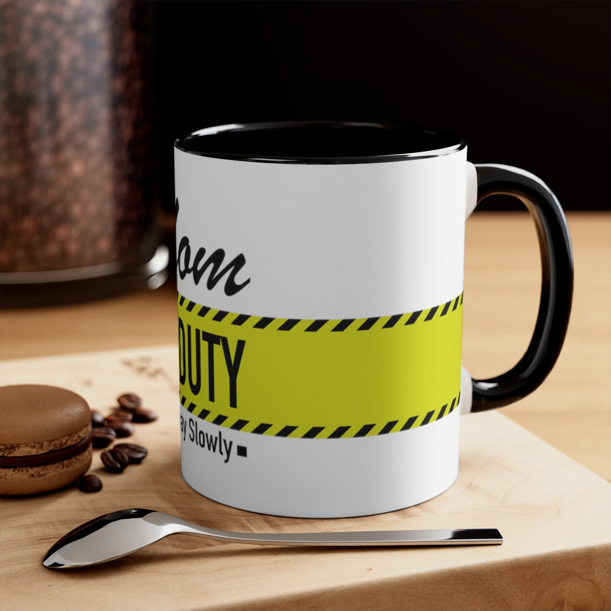 Mom Off Duty Accent Mug
