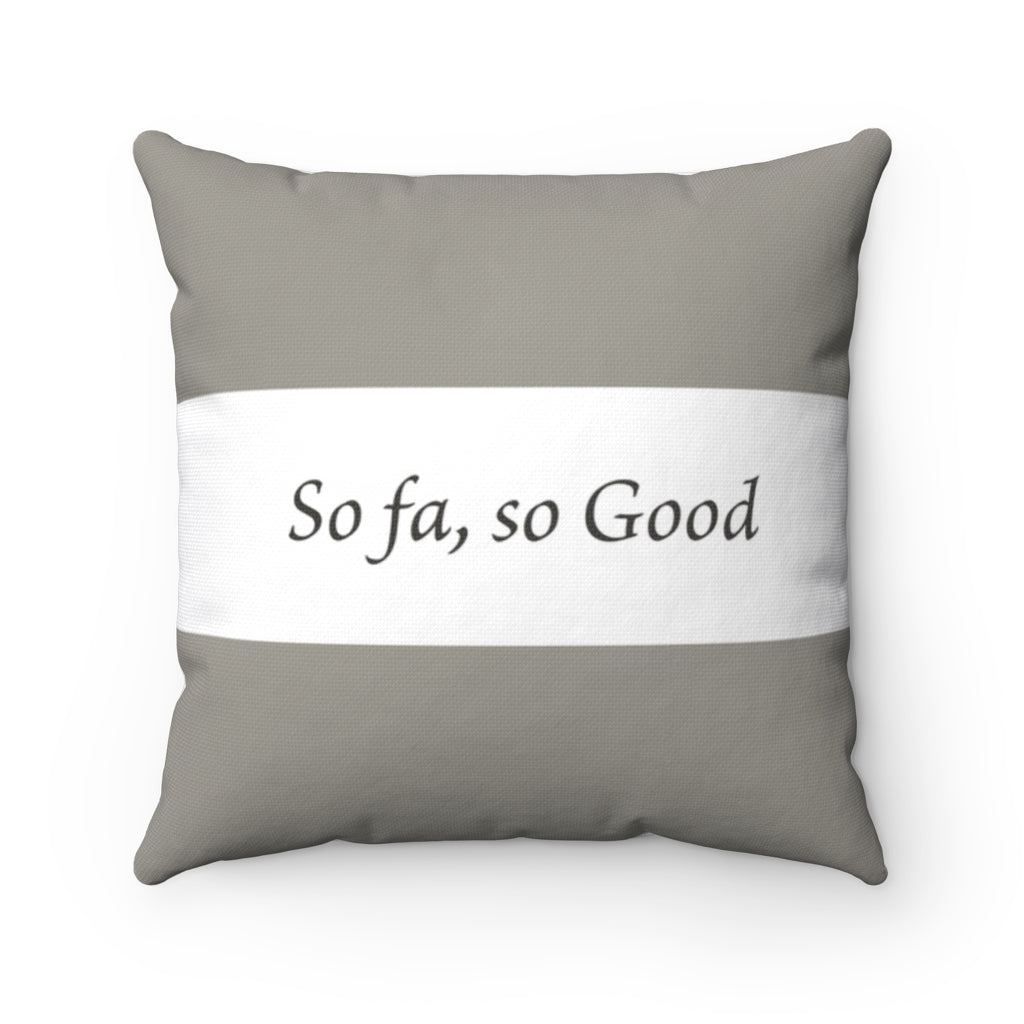 Sofa So Good BEIGE-GREY Spun Polyester Square Pillow 14inch