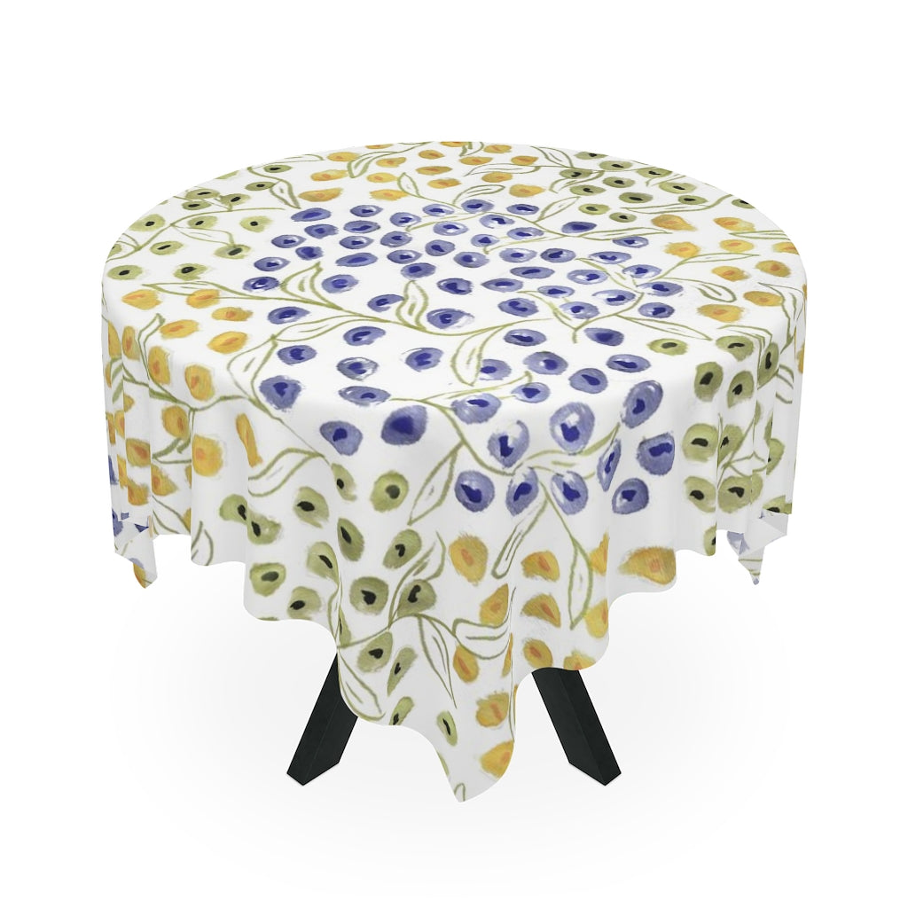 Watercolor Floral Printed Table Cloth