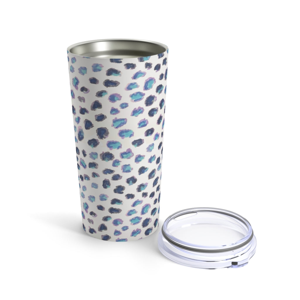 Blue Leopard Printed Tumbler 20oz