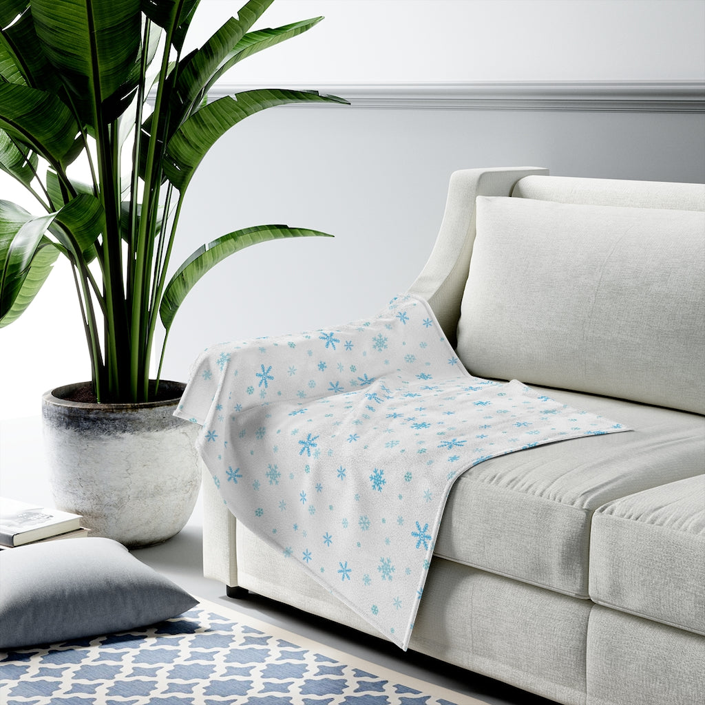 Let it Snow Velveteen Plush Blanket