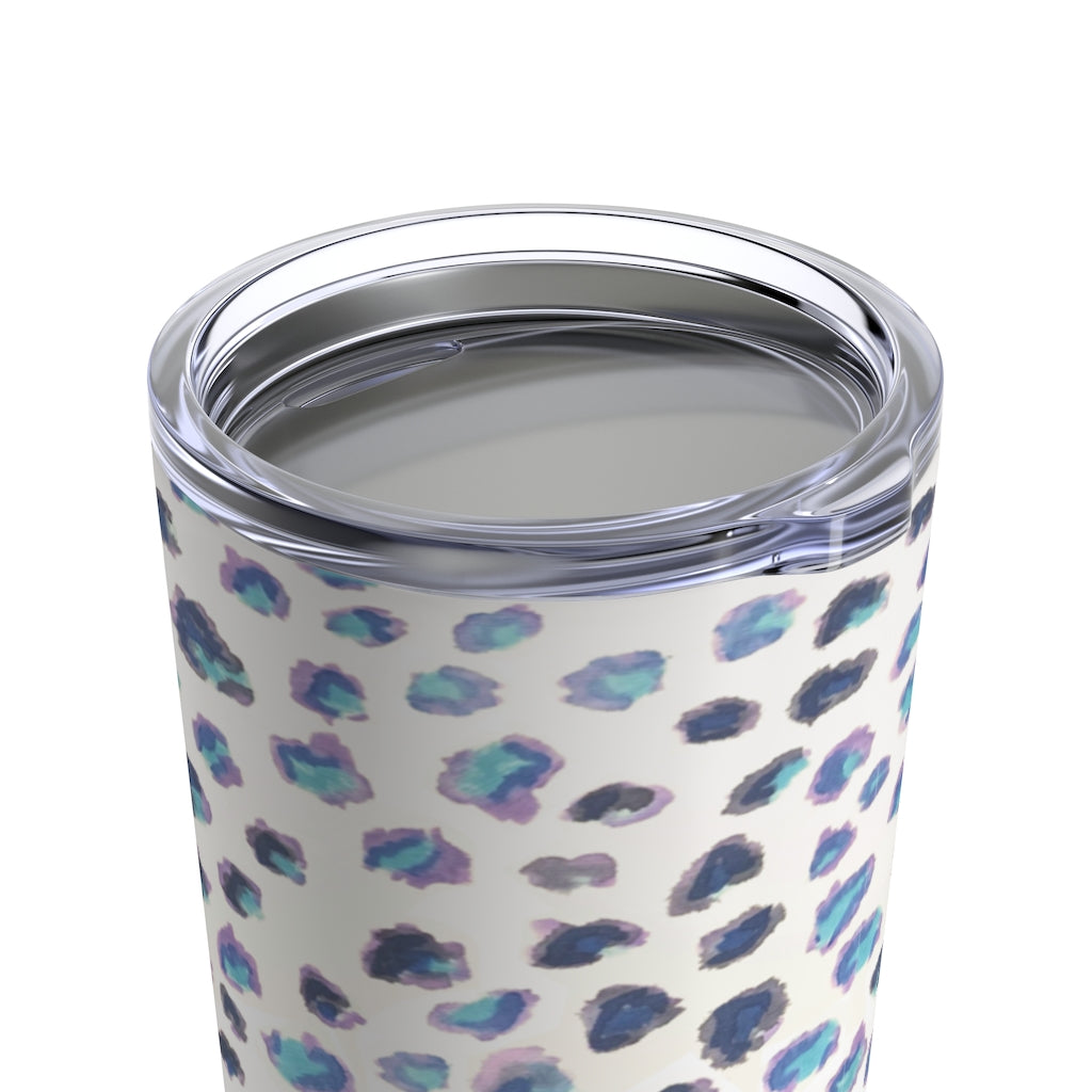 Blue Leopard Printed Tumbler 20oz