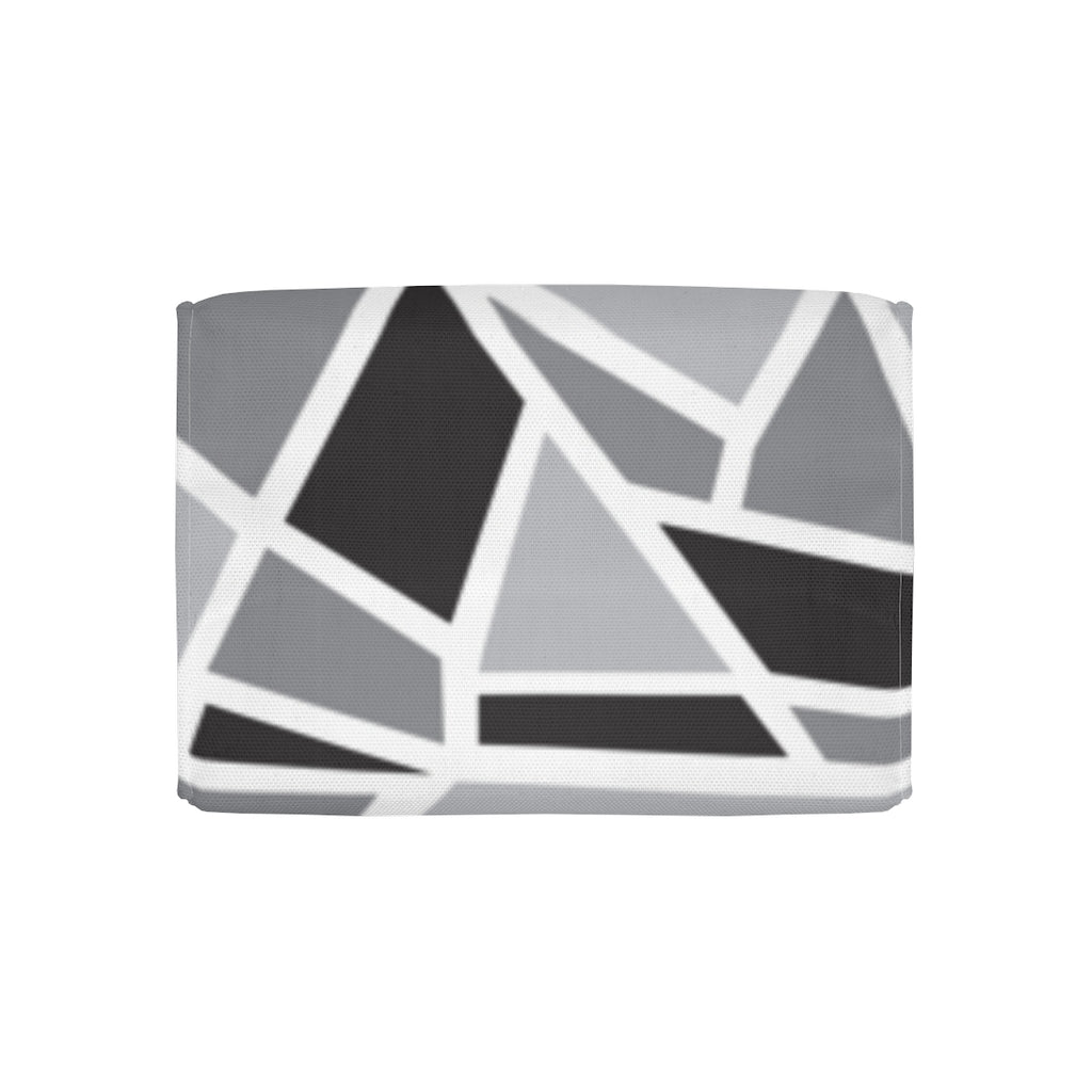 Black & White Geo Printed Polyester Lunch Bag
