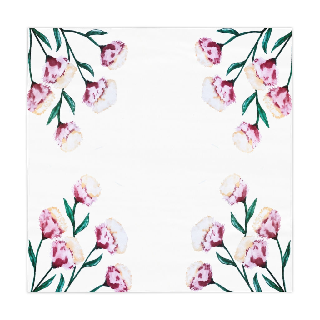 Watercolor Flower Printed Table Cloth