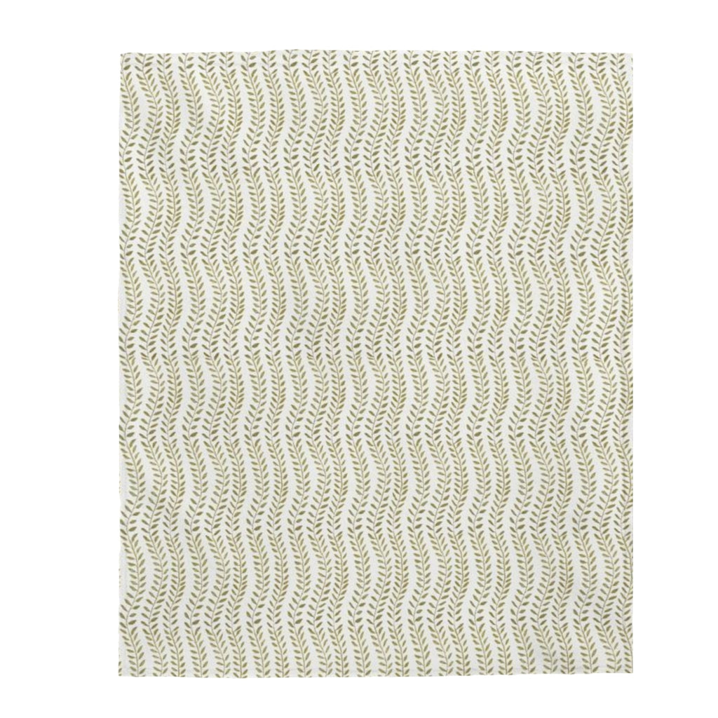 Spring Vine Leaves Velveteen Plush Blanket