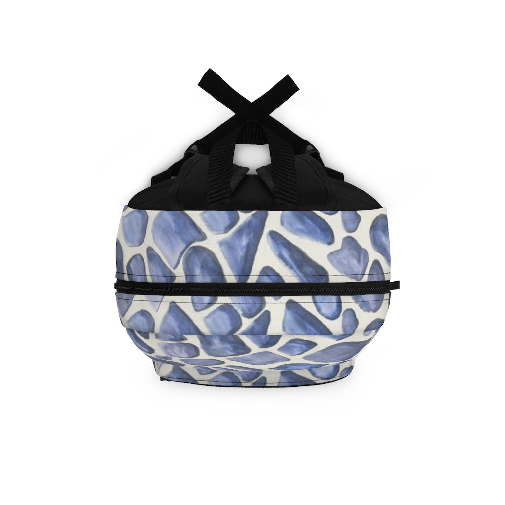 Blue Giraffe Printed Backpack (Made in USA)