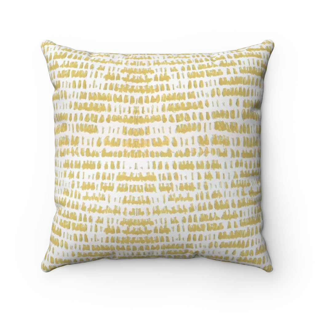 Distressed Stripe Watercolor Printed Spun Polyester Square Pillow