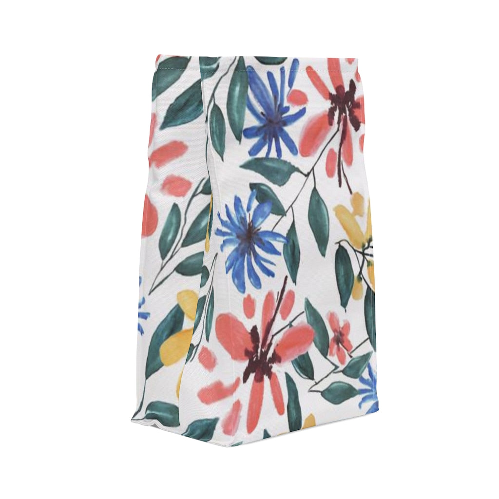 Floral Watercolor Printed Polyester Lunch Bag
