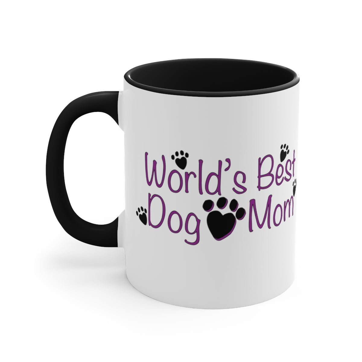 Worlds Best Dog Mom Accent Mug