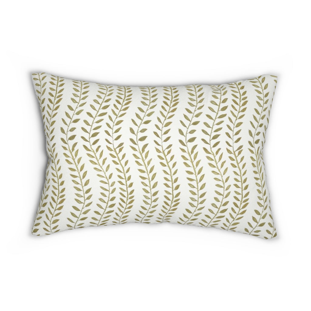 Spring Vine Leaves Spun Polyester Lumbar Pillow