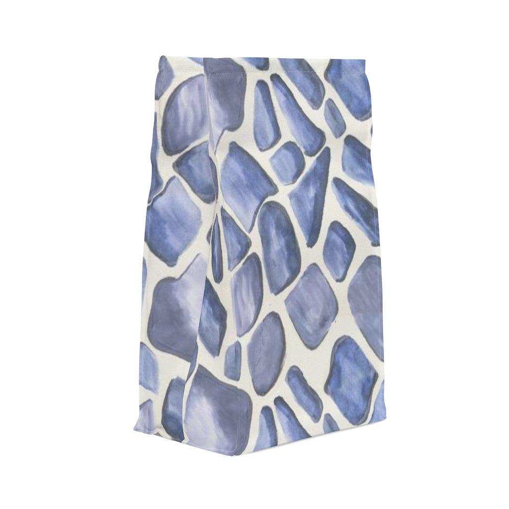 Blue Giraffe Printed Polyester Lunch Bag