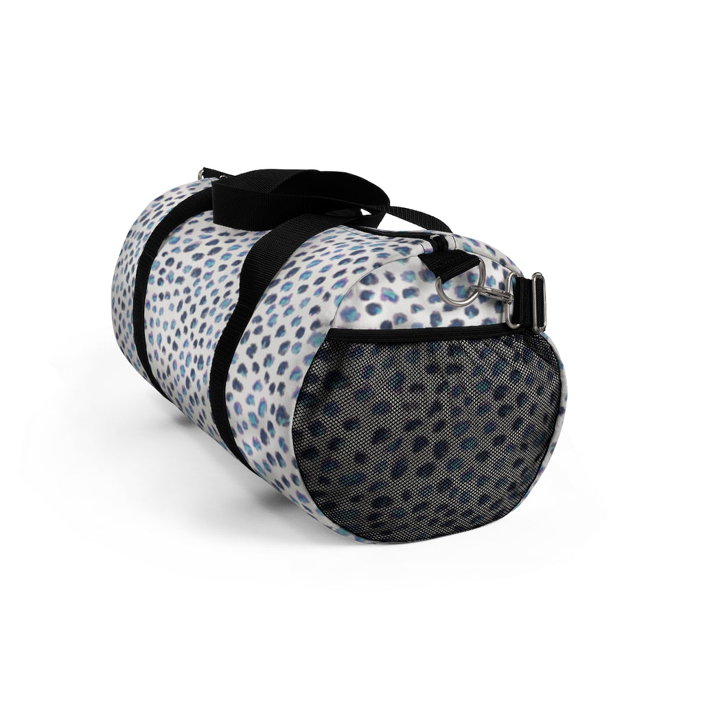 Blue Cheetah Printed Duffel Bag