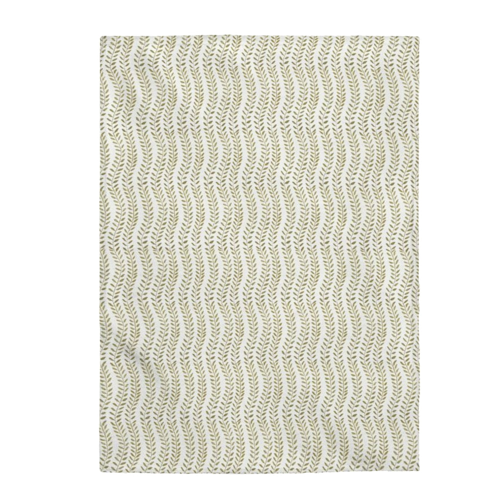 Spring Vine Leaves Velveteen Plush Blanket