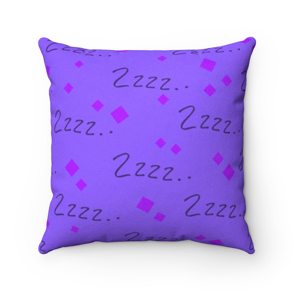 Queen Napsalot PURPLE Sloth Faux Suede Square Pillow