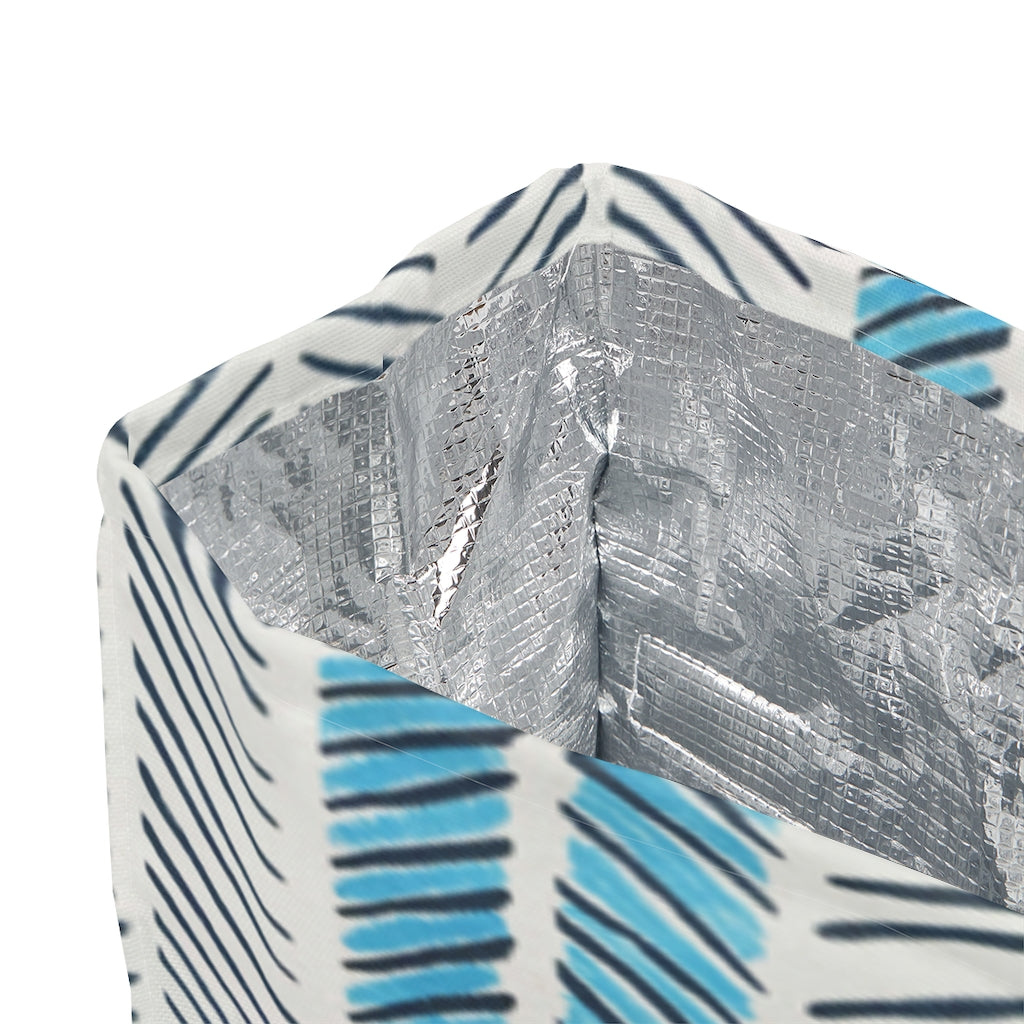 Painted Herringbone Printed Polyester Lunch Bag