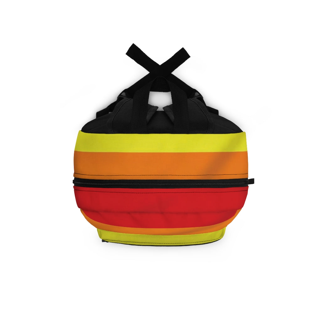 Rainbow Stripe Printed Backpack (Made in USA)