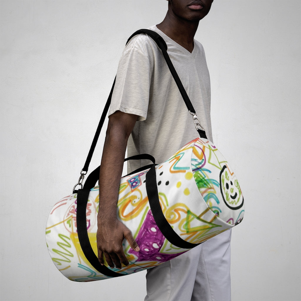 Graffiti Printed Duffel Bag