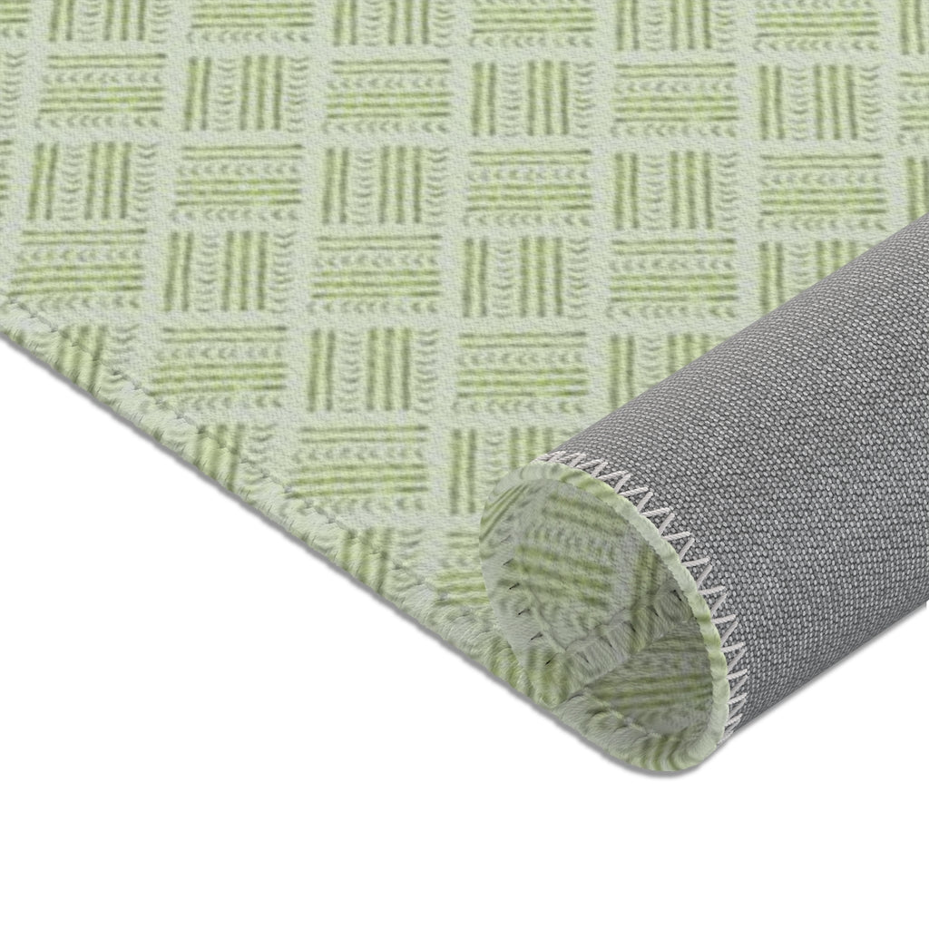 Watercolor Basketweave Printed Area Rugs