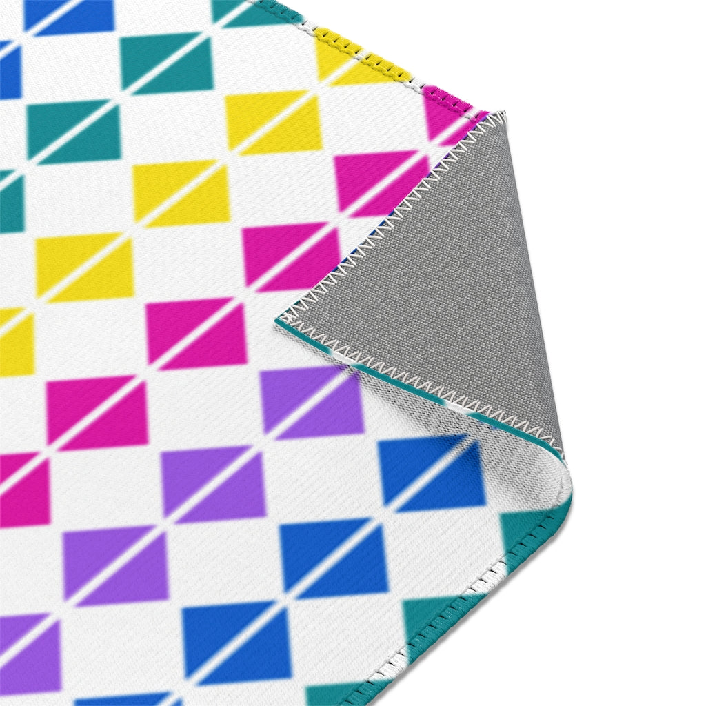 Rainbow Geo Printed Area Rugs