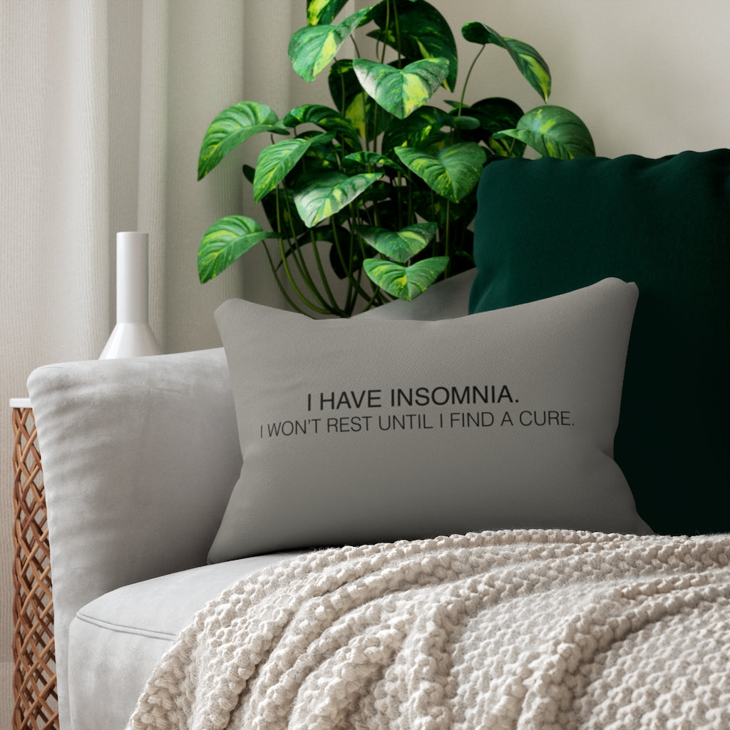 Insomnia BEIGE Spun Polyester Lumbar Pillow 14"x20"