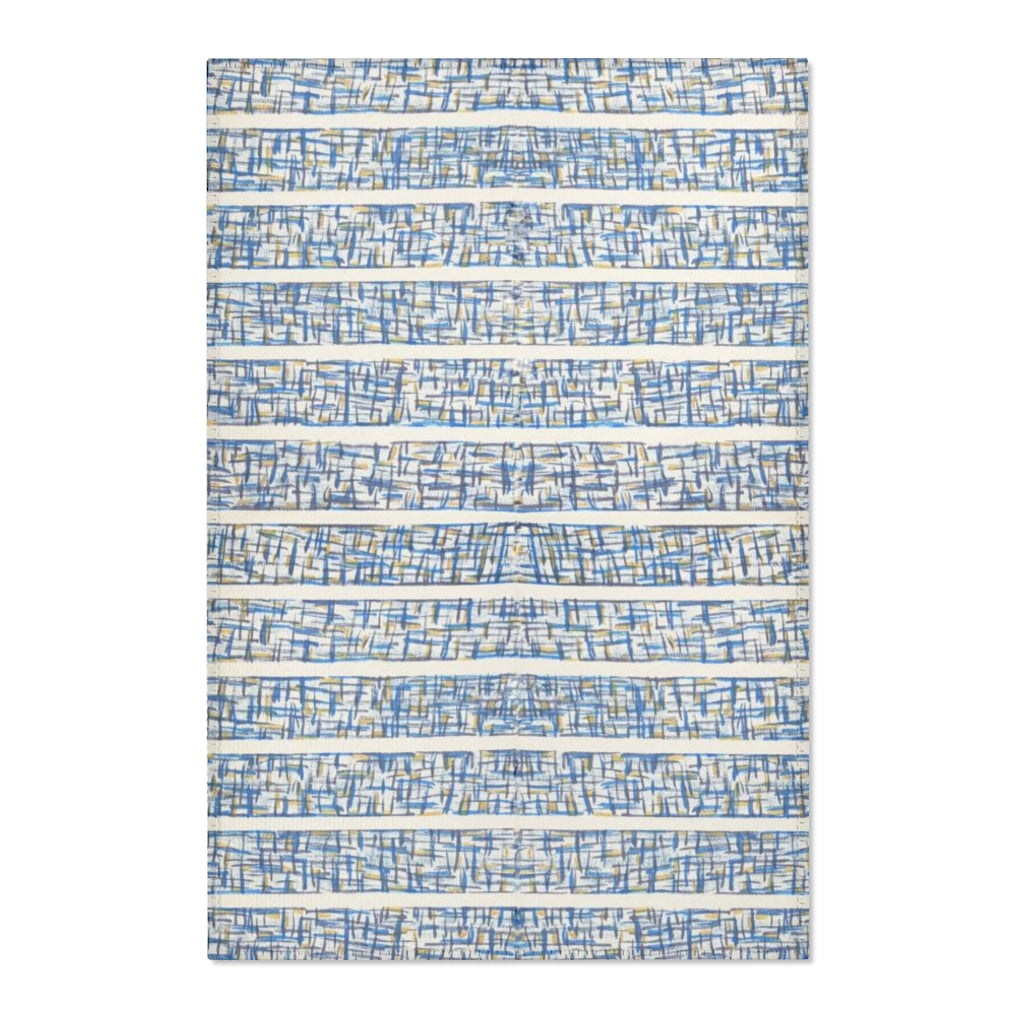 Textured Stripe Printed Area Rugs
