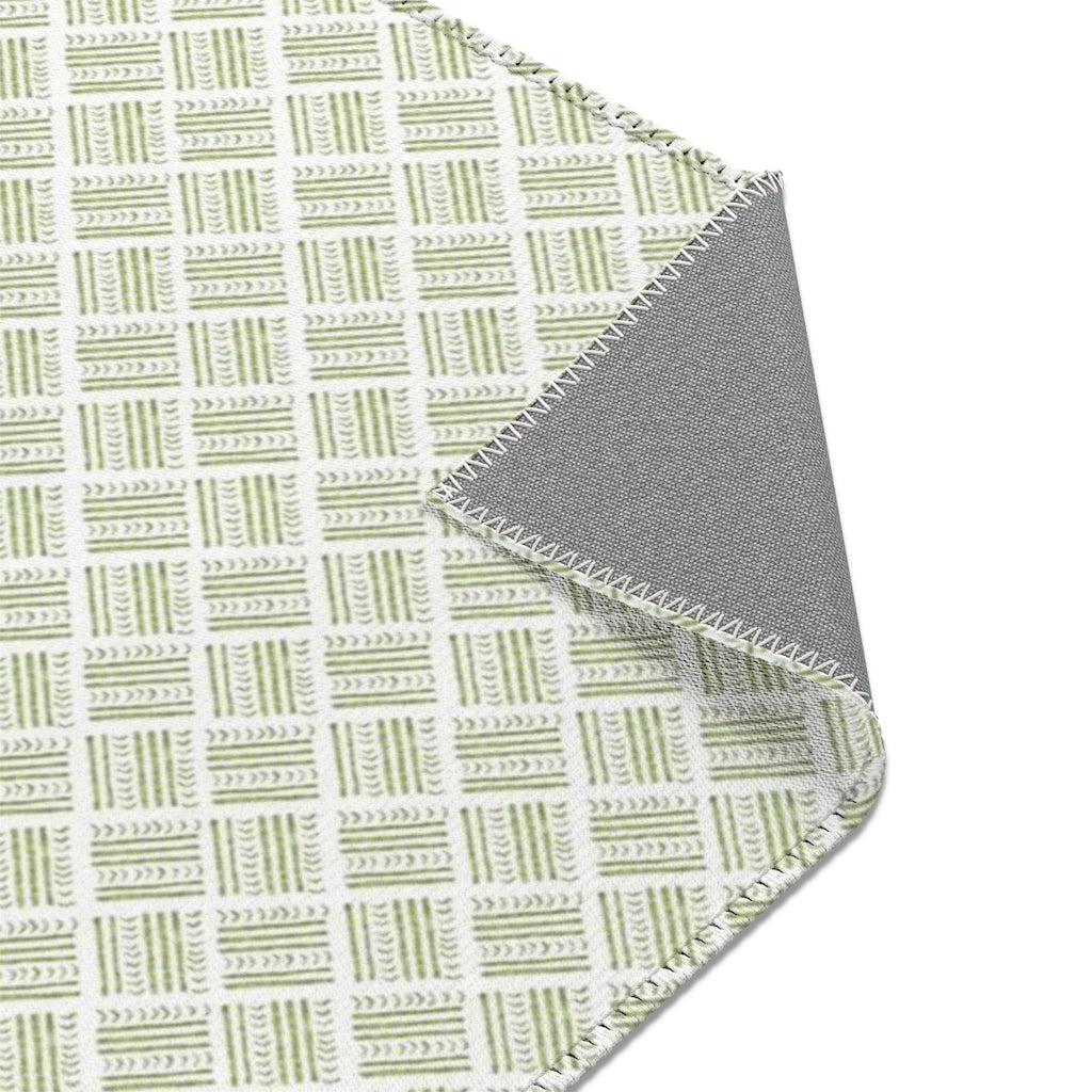 Watercolor Basketweave Printed Area Rugs