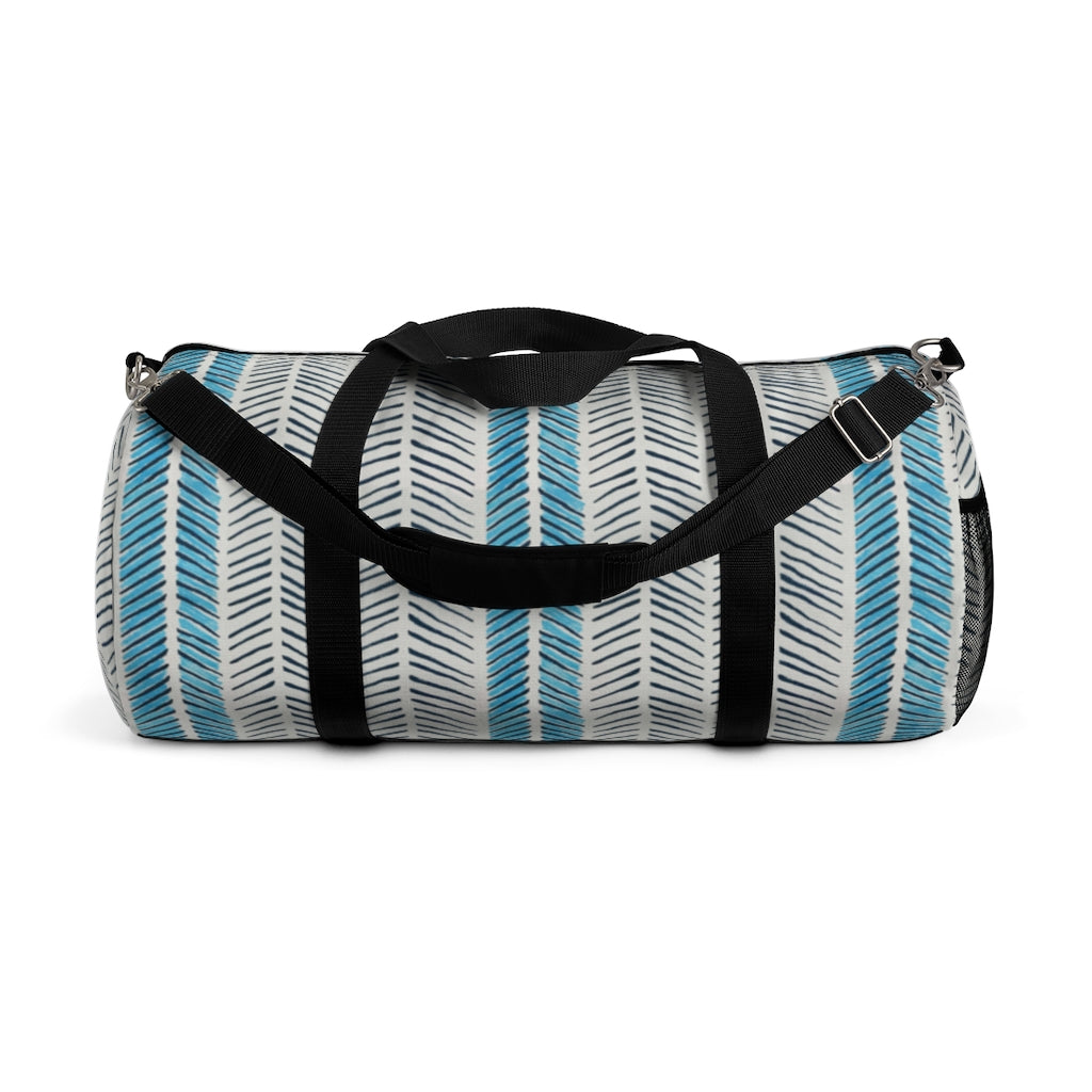 Painted Herringbone Printed Duffel Bag
