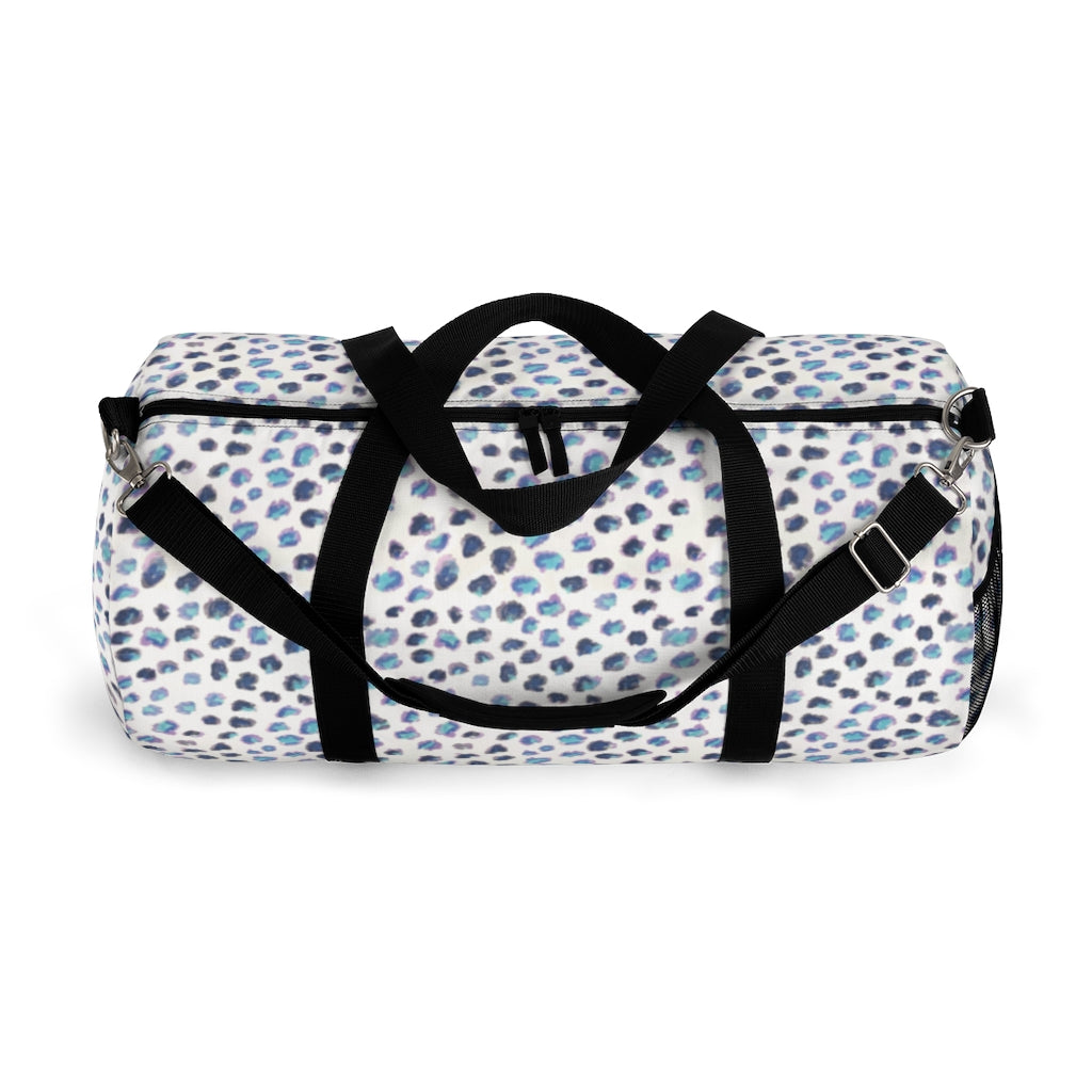 Blue Cheetah Printed Duffel Bag