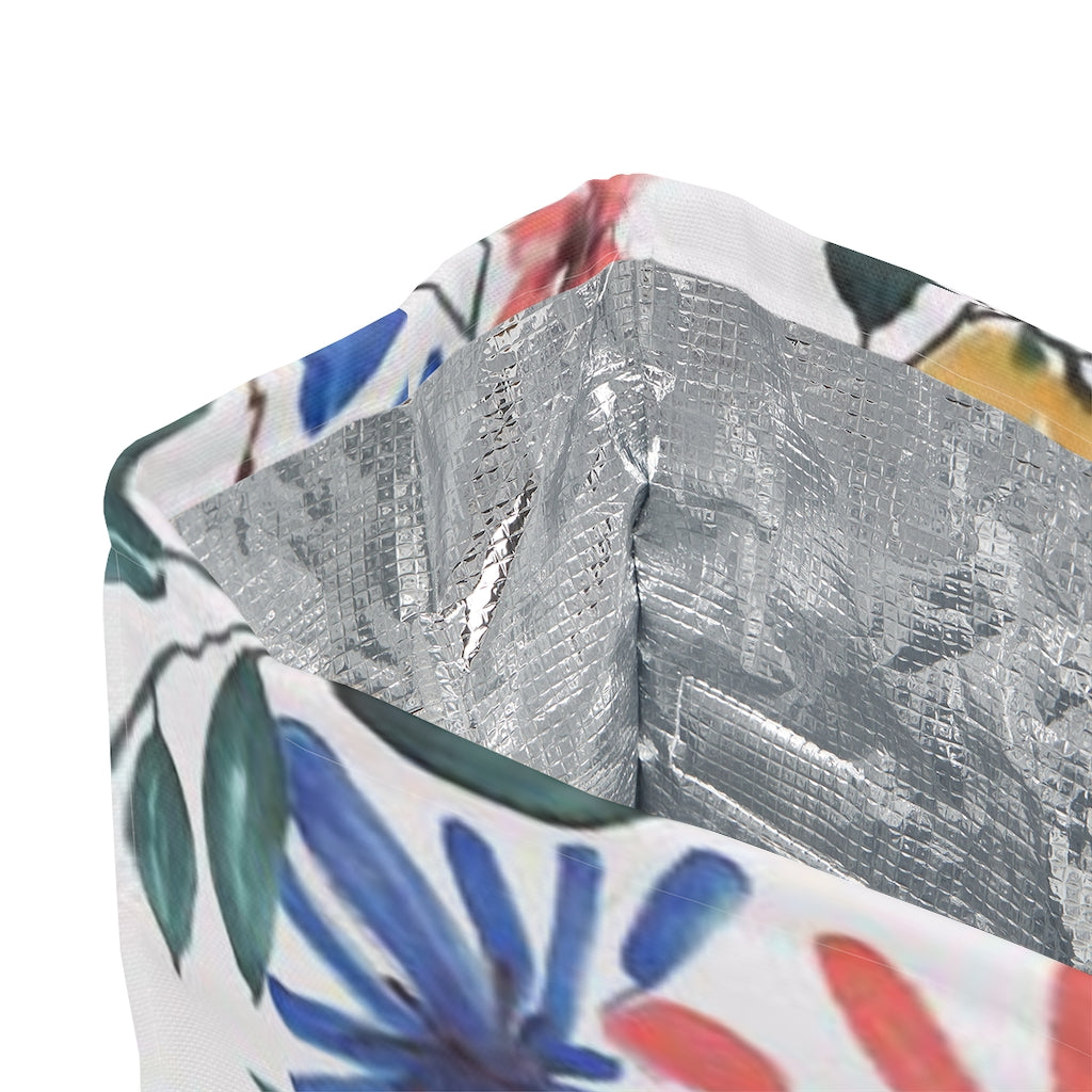 Floral Watercolor Printed Polyester Lunch Bag