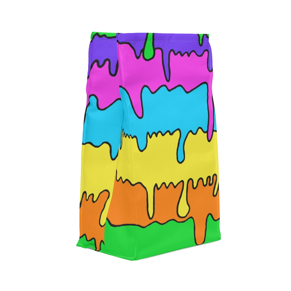 Drip Stripe Art Printed Polyester Lunch Bag