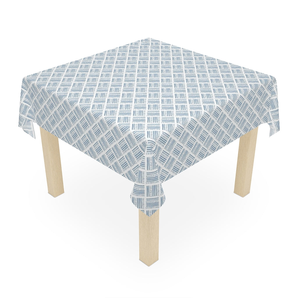 Watercolor Basketweave Printed Table Cloth
